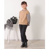 袖チェックフリル襟プルオーバー（120~160cm） | ikka  | 詳細画像2 