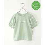 ミントグリン | 【親子コーデ】ボリュームパフ袖プリントT（120~160cm） | ikka 