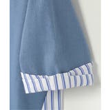 【親子コーデ】袖リボンストライプ切り替えTシャツ（120~160cm） | ikka  | 詳細画像7 