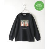 ブラック | 【親子コーデ】フォトプリントロングTシャツ（120~160cm） | ikka 
