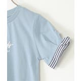 袖ストライプリボンロゴTシャツ(120~160cm) | ikka | 詳細画像8