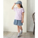 袖ギンガムレースアップTシャツ(120~160cm) | ikka | 詳細画像4