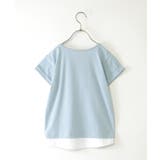 【親子おそろい】裾レイヤードロールアップロゴTシャツ(120~160cm) | ikka | 詳細画像2