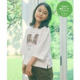 オフホワイト | 【親子コーデ】フォトロゴプリント7分袖Tシャツ（120~160cm） | ikka 