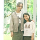 【親子コーデ】フォトロゴプリント7分袖Tシャツ（120~160cm） | ikka  | 詳細画像1 