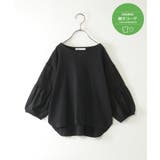 ブラック | 【親子コーデ】7分袖キカレース切り替えTシャツ（120~160cm） | ikka 