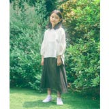【親子コーデ】7分袖キカレース切り替えTシャツ（120~160cm） | ikka  | 詳細画像7 