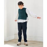 【親子コーデ】ケーブル柄レイヤードプルオーバー（120~160cm） | ikka  | 詳細画像7 