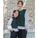 【親子コーデ】ケーブル柄レイヤードプルオーバー（120~160cm） | ikka  | 詳細画像8 