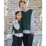 【親子コーデ】ケーブル柄レイヤードプルオーバー（120~160cm） | ikka  | 詳細画像9 