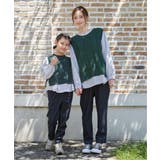 【親子コーデ】ケーブル柄レイヤードプルオーバー（120~160cm） | ikka  | 詳細画像11 