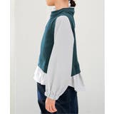 【親子コーデ】ケーブル柄レイヤードプルオーバー（120~160cm） | ikka  | 詳細画像4 