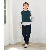 【親子コーデ】ケーブル柄レイヤードプルオーバー（120~160cm） | ikka  | 詳細画像5 