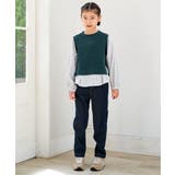 【親子コーデ】ケーブル柄レイヤードプルオーバー（120~160cm） | ikka  | 詳細画像6 