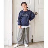 【親子コーデ】裾シフォン箔ロゴプルオーバー（120~160cm） | ikka  | 詳細画像10 