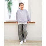 【親子コーデ】裾シフォン箔ロゴプルオーバー（120~160cm） | ikka  | 詳細画像5 