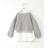 フクレジャカード襟フリルシャツレイヤープルオーバー（120~160cm） | ikka  | 詳細画像2 