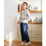 【親子コーデ】フォトロゴ脇レースアップ7分袖Tシャツ（120~160cm） | ikka  | 詳細画像8 