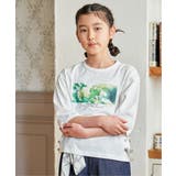 【親子コーデ】フォトロゴ脇レースアップ7分袖Tシャツ（120~160cm） | ikka  | 詳細画像2 