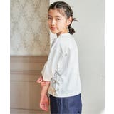 【親子コーデ】フォトロゴ脇レースアップ7分袖Tシャツ（120~160cm） | ikka  | 詳細画像3 