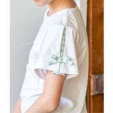 冷感肩ギンガム切り替えロゴT（120~160cm） | ikka  | 詳細画像7 