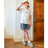 冷感肩ギンガム切り替えロゴT（120~160cm） | ikka  | 詳細画像10 