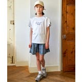 冷感肩ギンガム切り替えロゴT（120~160cm） | ikka  | 詳細画像12 