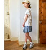 冷感肩ギンガム切り替えロゴT（120~160cm） | ikka  | 詳細画像14 