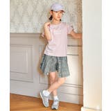 冷感肩ギンガム切り替えロゴT（120~160cm） | ikka  | 詳細画像18 