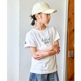 冷感肩ギンガム切り替えロゴT（120~160cm） | ikka  | 詳細画像1 