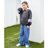 レースアップワイドパンツ（120~160cm） | ikka  | 詳細画像4 