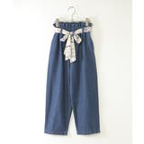 スカーフベルト付きバレルデニムパンツ | ikka  | 詳細画像1 