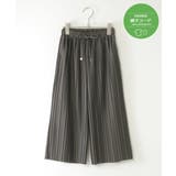 チャコール | 【親子コーデ】カットプリーツワイドパンツ（120~160cm） | ikka 