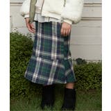 グリーン | 【キッズ】チェック柄マーメードスカート（120~160cm） | ikka 