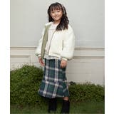 【キッズ】チェック柄マーメードスカート（120~160cm） | ikka  | 詳細画像1 