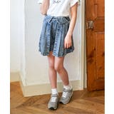ウォッシュデニムダブルラップキュロット（120~160cm） | ikka  | 詳細画像11 