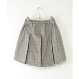 ポンポン付きチェックタックキュロット（120~160cm）  | ikka  | 詳細画像2 