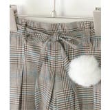 ポンポン付きチェックタックキュロット（120~160cm）  | ikka  | 詳細画像3 