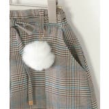 ポンポン付きチェックタックキュロット（120~160cm）  | ikka  | 詳細画像4 