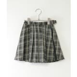 サイド切り替えタックチェックスカート（120~160cm） | ikka  | 詳細画像1 