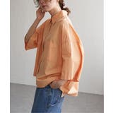 オレンジ | タイプライター半袖BOXシャツ | Lbc with Life