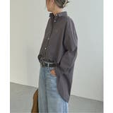 チャコール | ミニロゴ刺繍オーバーシャツ | Lbc with Life