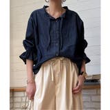 デニムコットンシャーリングブラウス | Lbc with Life | 詳細画像2 