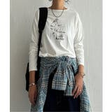 チャコール | Girlプリントロゴ刺繍ロンT | Lbc with Life