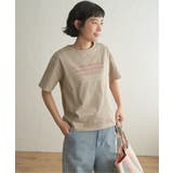 ベージュ | コットンロゴプリントTシャツ | Lbc with Life