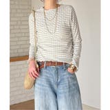 オフホワイト | 楊柳ランダムボーダーロンT | Lbc with Life