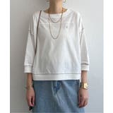 ホワイト | コットンリブフットボール七分袖Tシャツ | Lbc with Life