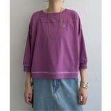 パープル | コットンリブフットボール七分袖Tシャツ | Lbc with Life