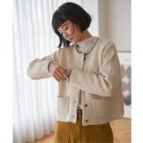 ホワイト | 配色ポケットショートカーディガン | Lbc with Life