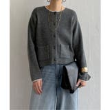 配色ポケットショートカーディガン | Lbc with Life | 詳細画像1 